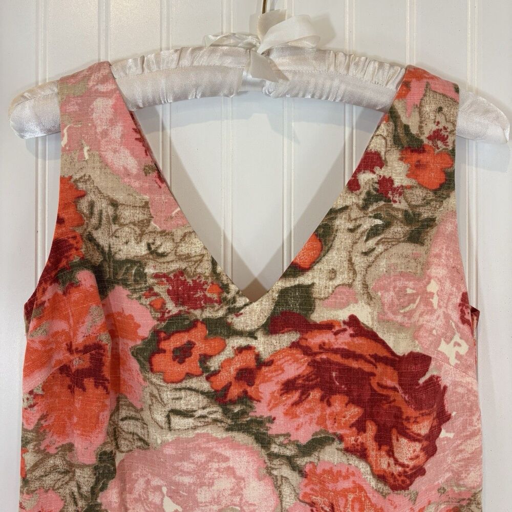 Floral Pink Womens Dress 2P Petite Feminine Romantic Bloomcore Spring Tapestry - Picture 2 of 16
